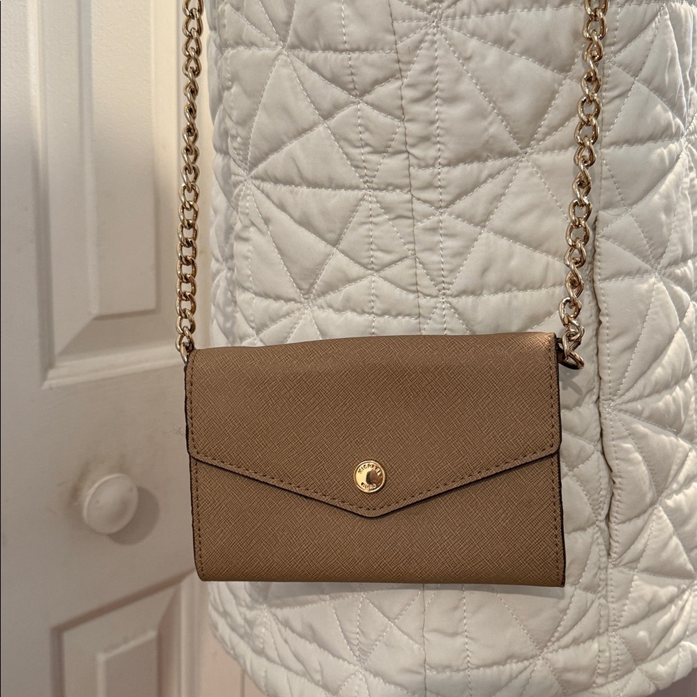 Michael Kors Tan Clutch Wristlet/ Crossbody Purse